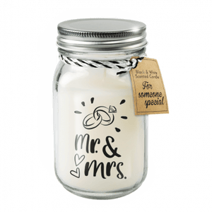 Black & White scented candle – Mr & Mrs